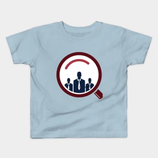 Businessman and Search Logo Template. Kids T-Shirt